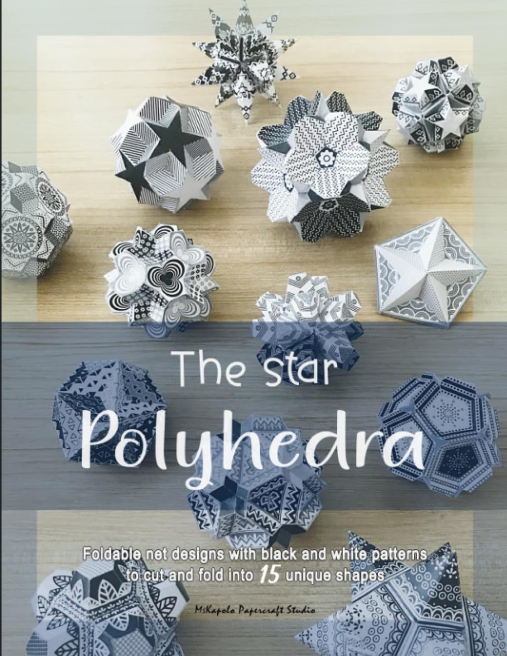 The star polyhedra: Net designs and patterns for cutting out and folding into 3D geometric paper models of various stellated dodecahedron and icosahedron solids