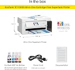 Epson EcoTank ET-15000 Imprimante couleur sans fil tout-en-un avec scanner, photocopieur, fax, Ethernet et impression jusqu'à 13 x 19 pouces