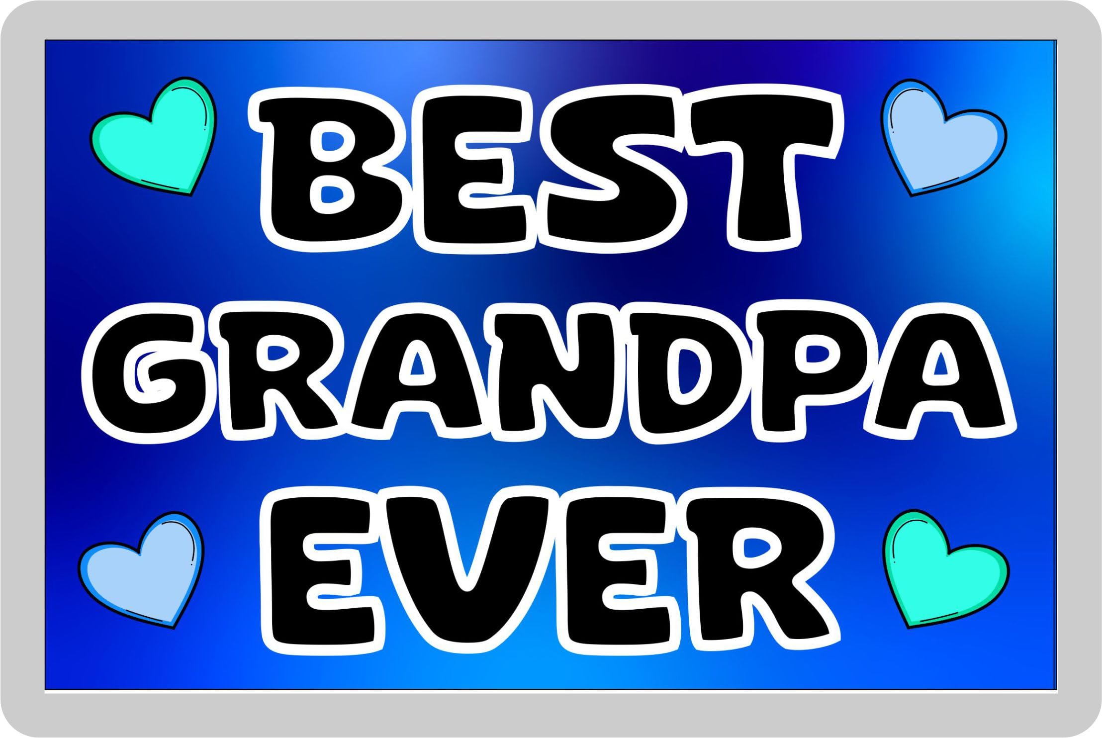 Decalarama Grandpa Fridge Magnet Gift – Best Grandpa Ever - Fun Cute Novelty Family Present