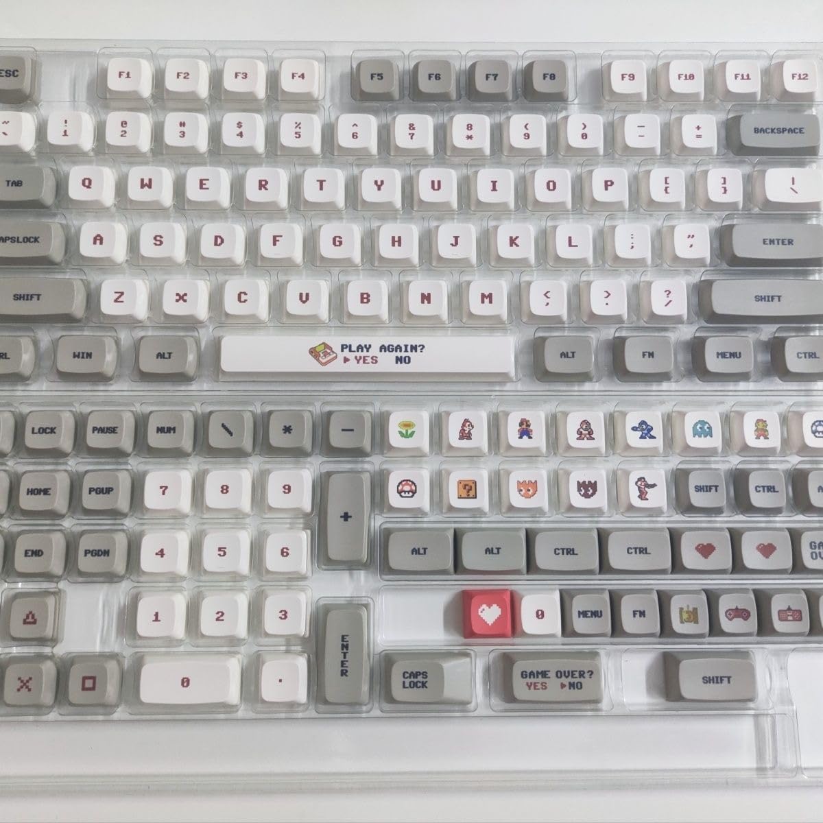 Famicom Themed Custom Keycaps - XDA Profile, 140 Keys Set, PBT Material, Dye Sublimation