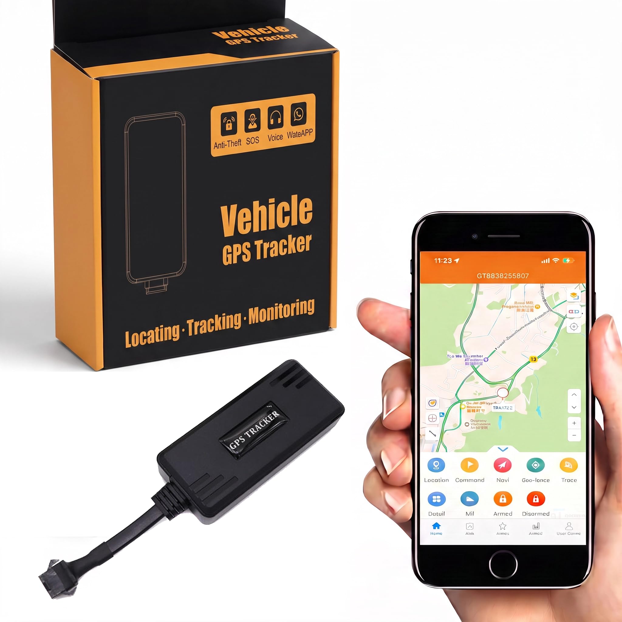 Rastreador GPS 4G Good Track Pro CY05 para vehículos – Rastreador de coche impermeable IP65, posicionamiento <5 m, alarma de geofence, interrupción remota – sin suscripción, aplicación y plataforma