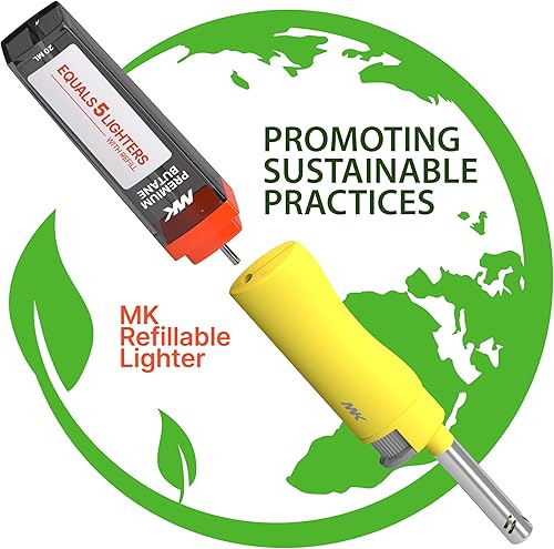 Miniatura 5 de MK Encendedor de 4 encendedores de velas, llama resistente al viento, ideal como encendedores para velas, encendedores de barbacoa, encendedores de