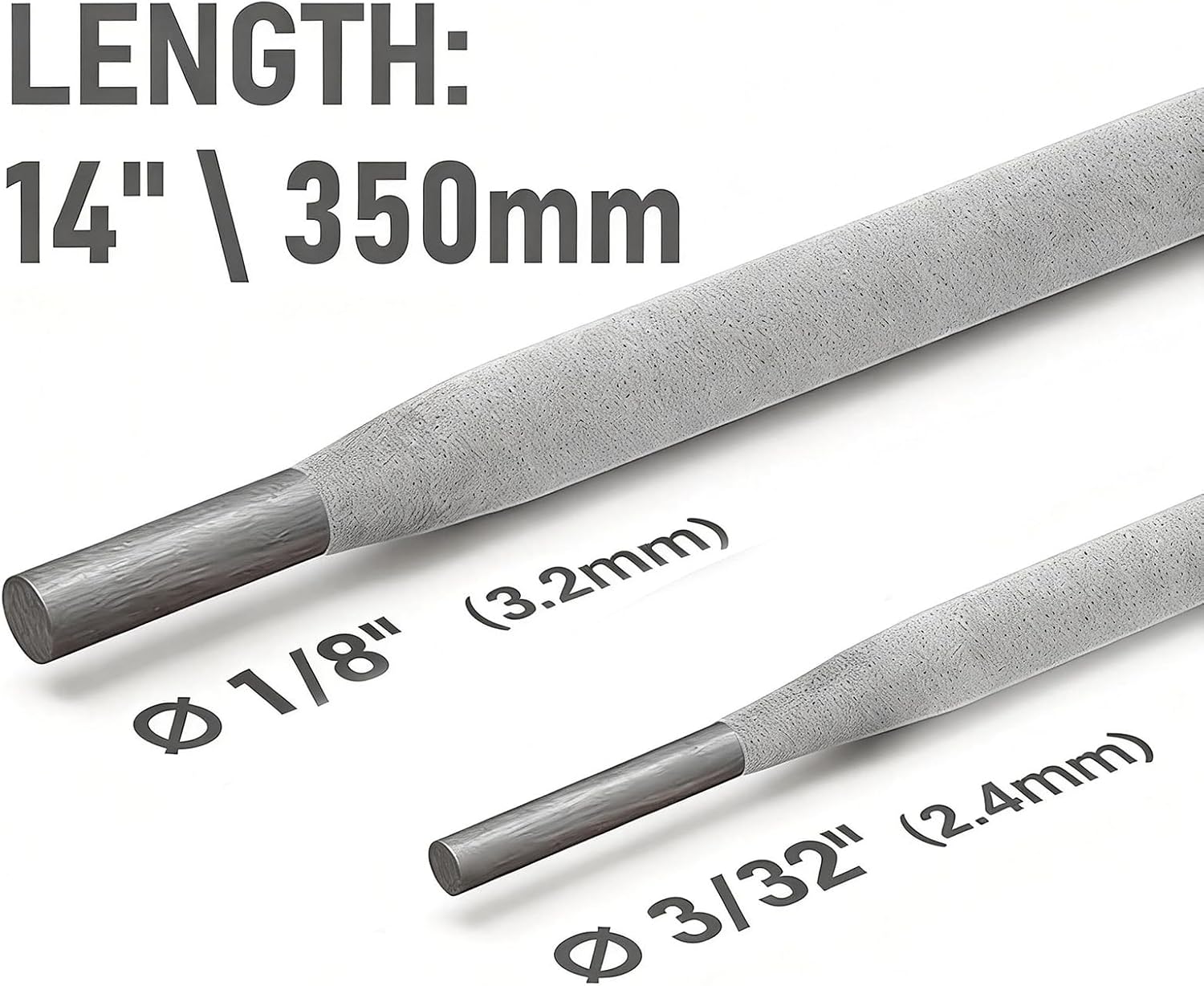 E7018 Welding Rods 2.5Mm / 3.2Mm, 1KG Carbon Steel Low Hydrogen Stick Electrodes, 14 Inch ARC Welding Rods for Stick Welding,3.2mm