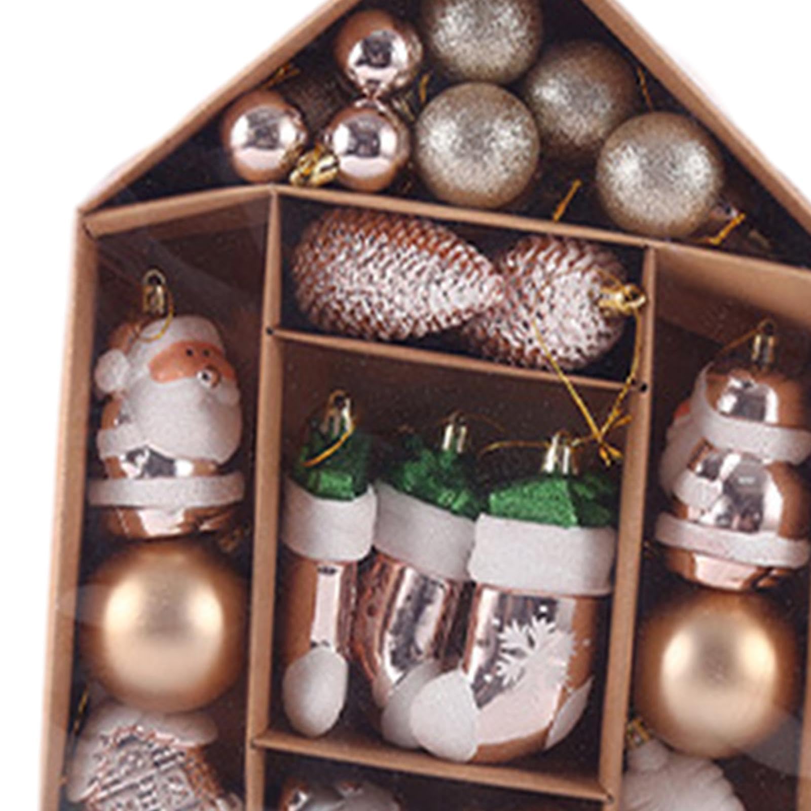 Oshhni Weihnachtskugeln, Ornamente, Weihnachtsbaumdekoration, Anhänger, Weihnachtskugeln, große Menge für Partygeschenke, Festliche Winterfeiertage auf der, Champagner-Weihnachtsmann-Set