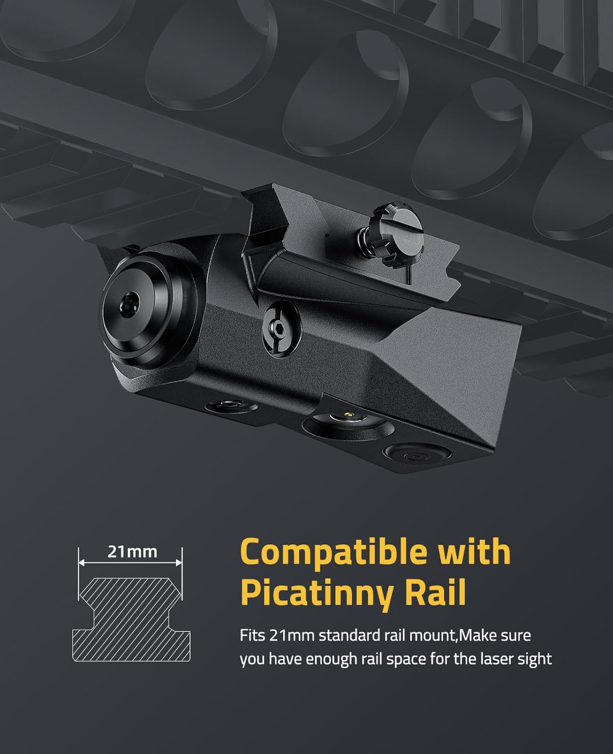 CVLIFE Green Laser Sight Compatible with Picatinny Rail, Laser Sight with Magnetic Rechargeable