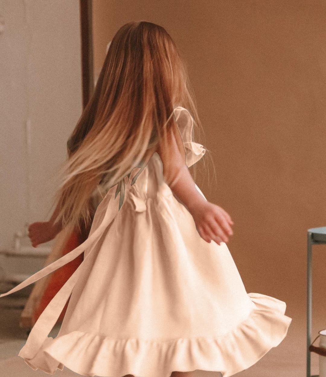 Girls Dress Kids Linen Boho Summer Ruffle Dresses 5-12 Years image 3