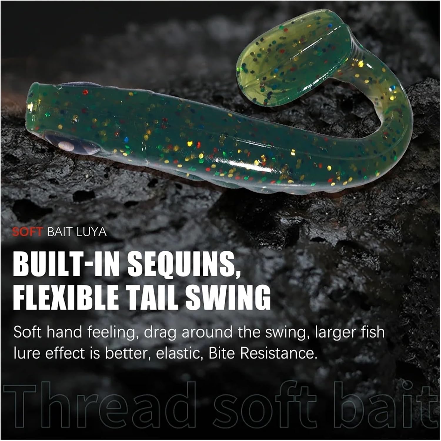 6Pcs Soft Swimbait Wobblers Ocean Rock Tan of Bait Silicone Lures Rubber Soft Baits 9.5Cm-3.1g (Color : 2)
