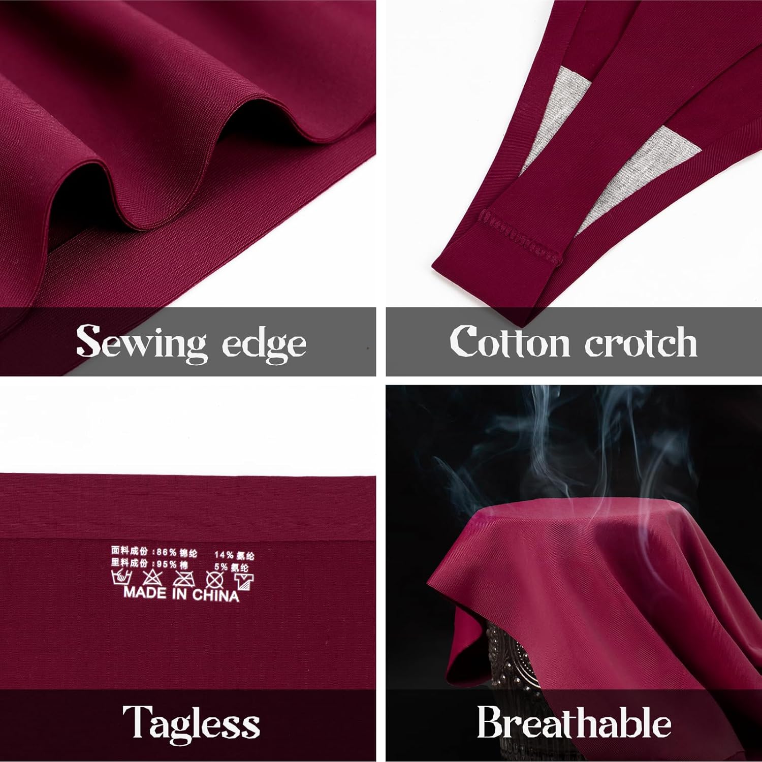 FallSweet Ultra High Waisted Thong No Show Underwear for Women High Rise Panty Pack - Image 6