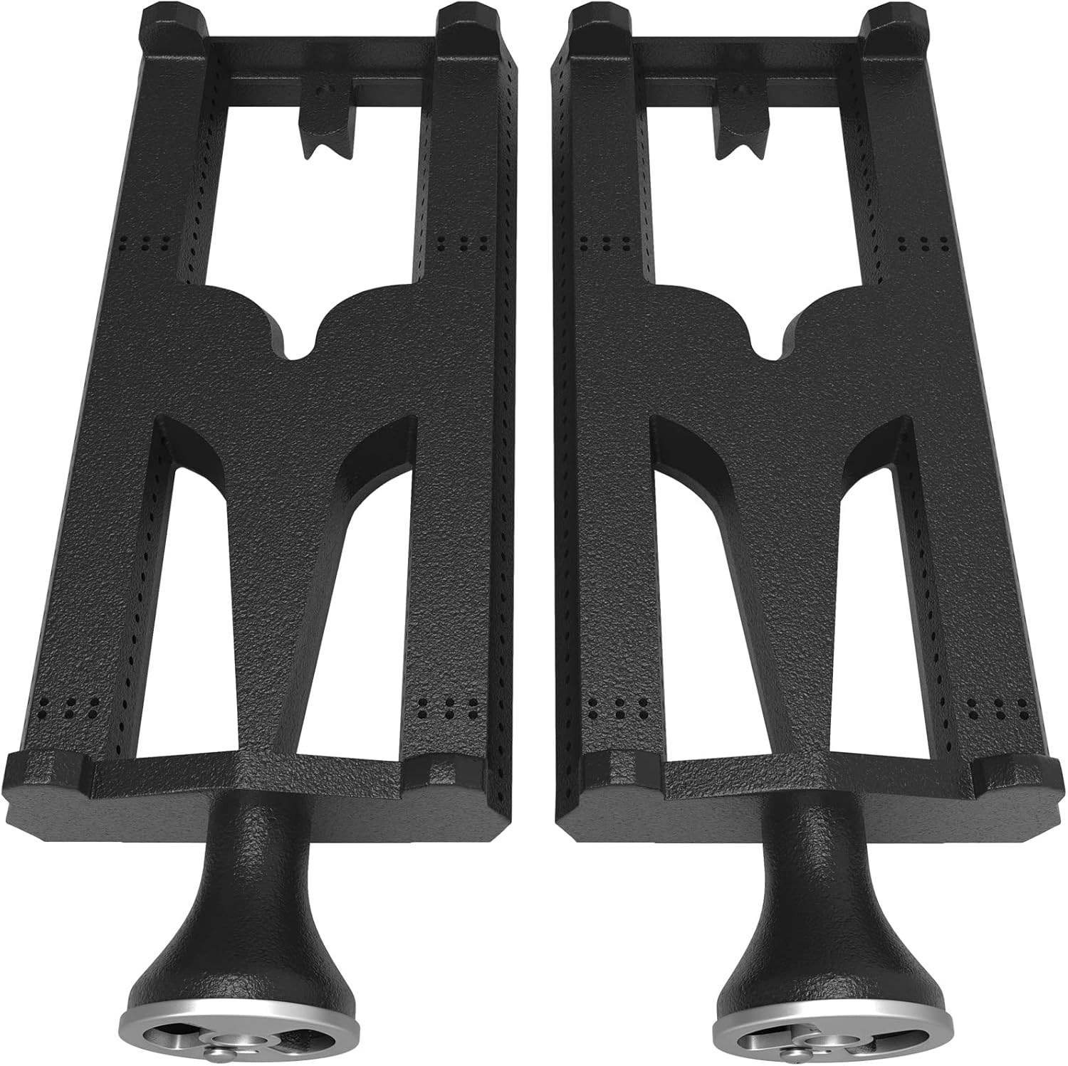 VEVOR Grill Burners, Cast Iron BBQ Burners Replacement, 2 Packs Grill Burner