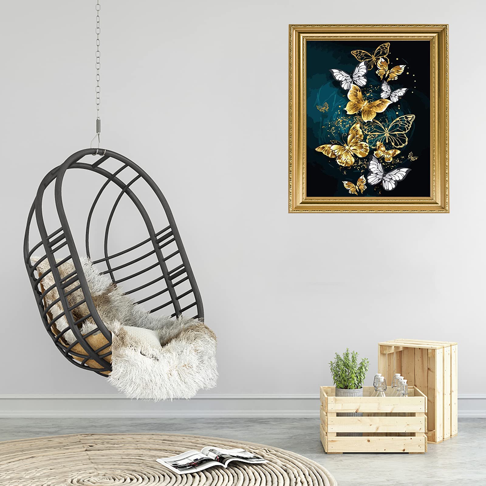 UniBaby7 5D Diamond Painting Set – 4 Motive, 30x40 Cm, Voller Glitzer, Inkl. Werkzeug, DIY Bastelset