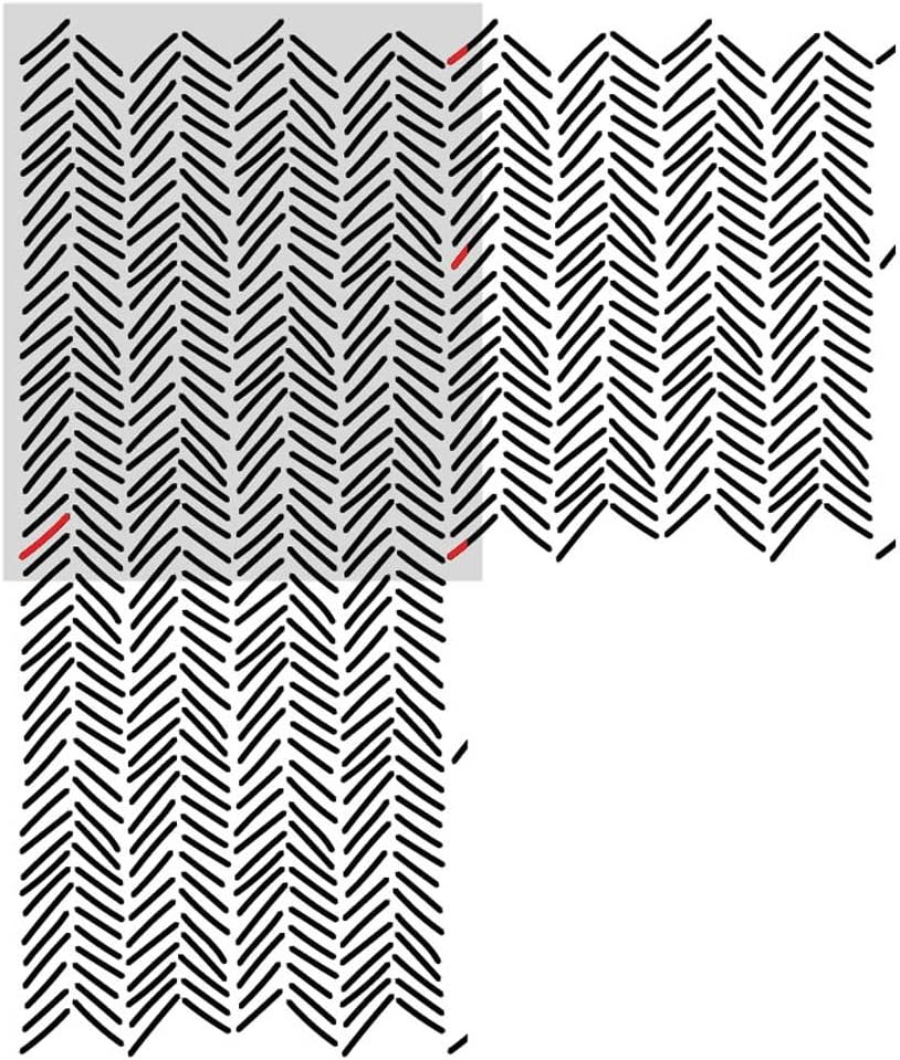 Herringbone Allover Stencil Dyllis - Large Wall Stencil Pattern for DIY Projects
