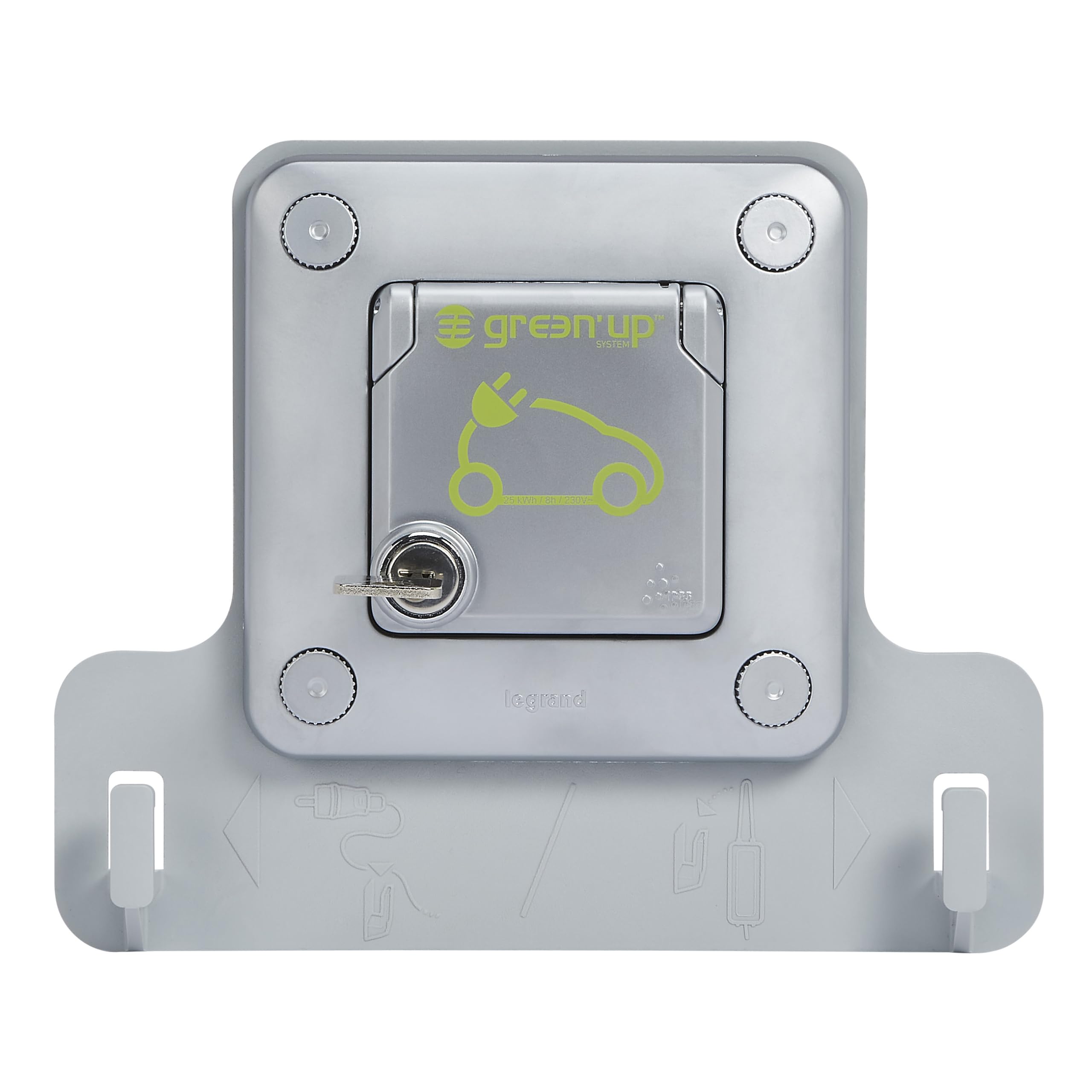 Prise d'encastrement pour véhicule électrique Legrand 077857 2P + TT Vert UP 3,2 kVA