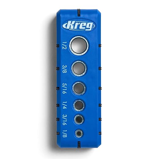 Kreg Portable Drilling Guide - 6 Hardened Drill Guides for Carpentry - Craftsman Tool Accessory