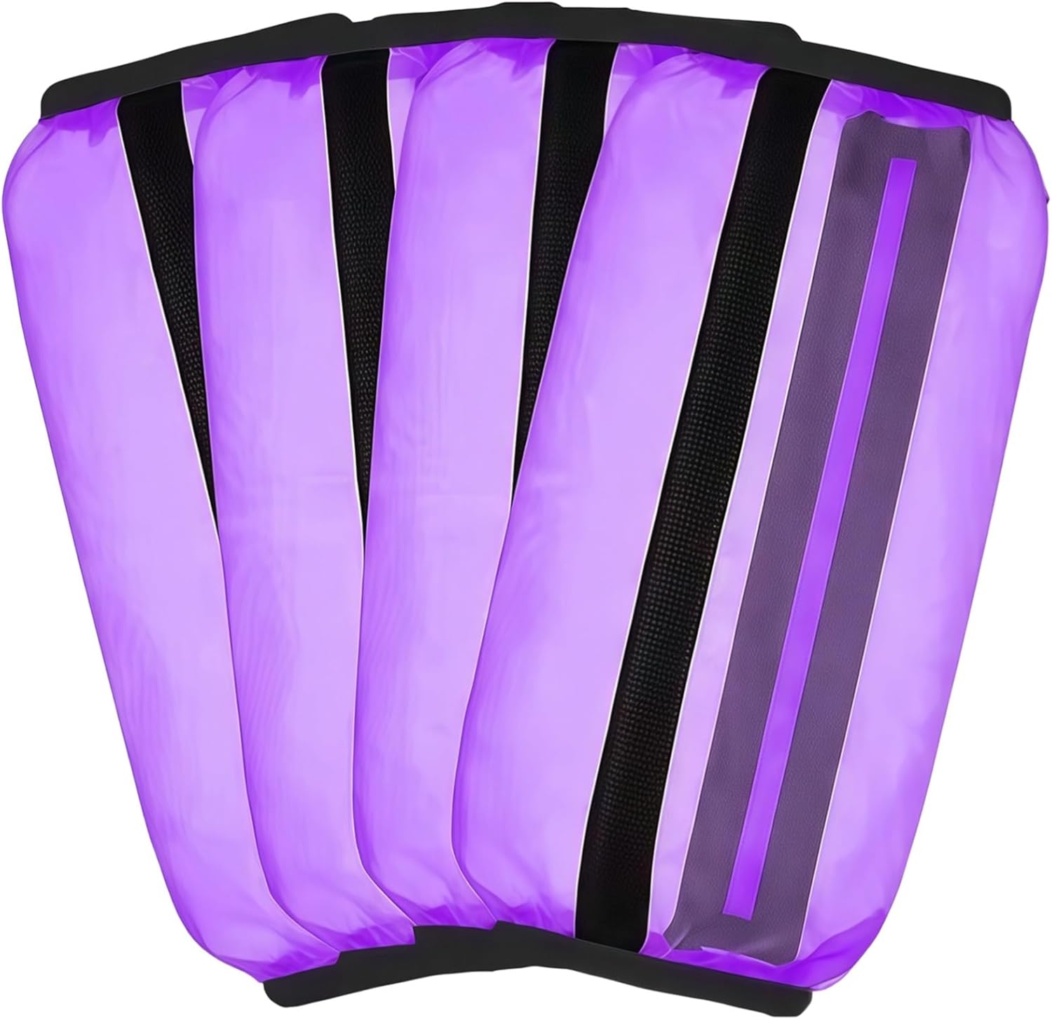 Purple Fly Boots for Horses, 4 Pcs Nylon Leg Protection Wraps, Breathable Mesh with Elastic Straps for Long-Lasting Comfort