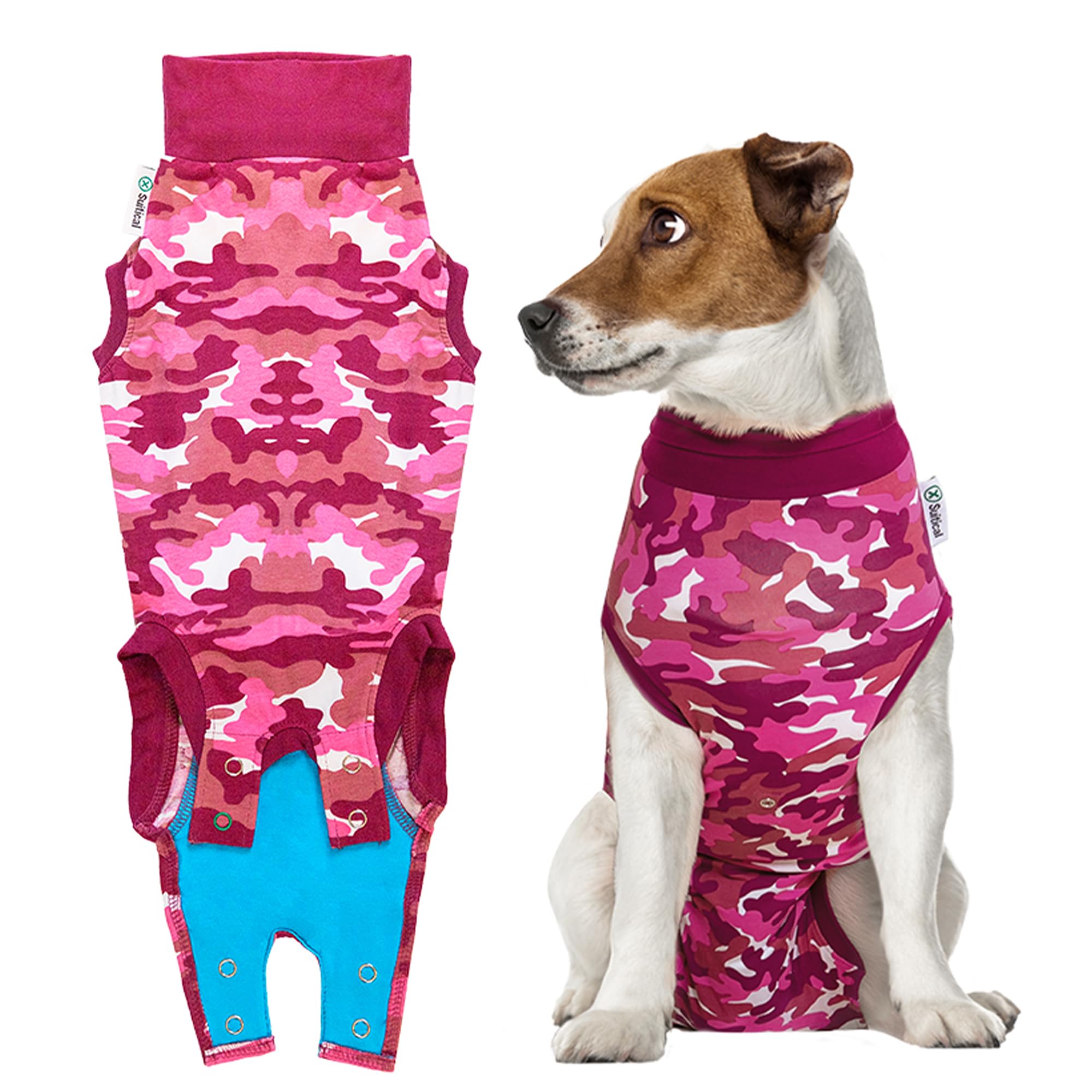 Suitical Recovery Suit for Dogs | Spay and Neutering Dog Surgery Recovery Suit for Male or Female | Soft Fabric for Skin Conditions | S | Neck to Tail