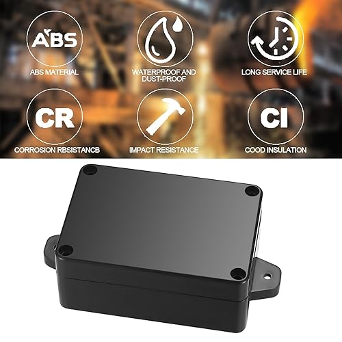 Miniatura 5 de Caja de proyectos, 4 cajas de conexiones, cajas eléctricas impermeables IP65, plástico ABS a prueba de polvo, caja de conexiones de energía con
