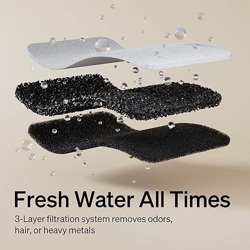 Miniatura 5 de PETLIBRO Fuente de agua para gatos de acero inoxidable, fuente de agua para mascotas de 101 oz3 L para gatos en el interior, fuente de agua para