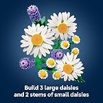 LEGO Botanicals Daisies Building Toy - Artificial Flowers Crafting Kit for Girls & Boys, Ages 9+ - Gift for Birthdays - Kids Room Decor for Book Shelf or Desk - 11508