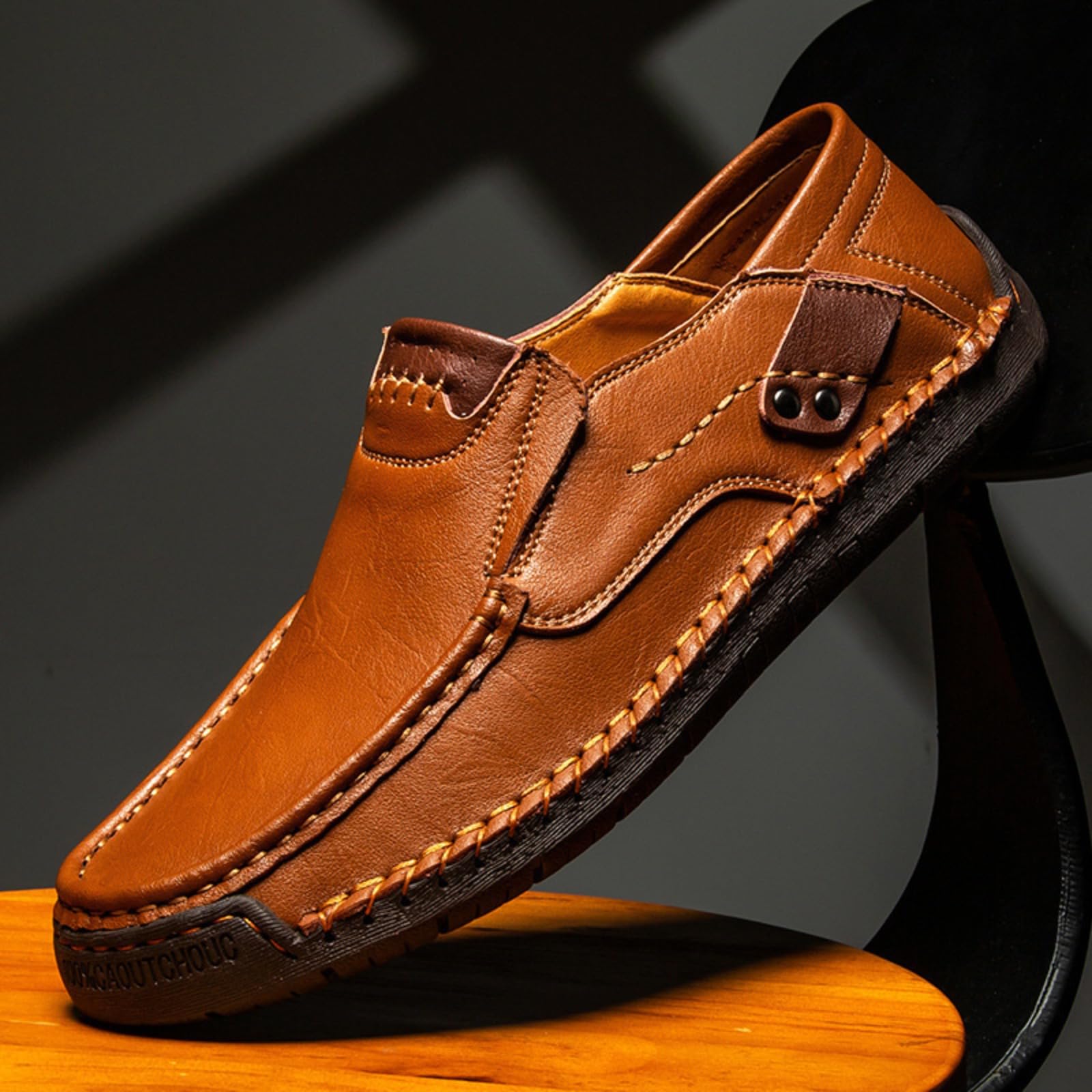 Handgefertigte Herren-Slipper aus echtem Leder, zum Autofahren, lässige Schlupfschuhe, Mokassins, Schuhe