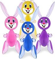 Vista 8 de ArtCreativity Conejito de Pascua inflable de 23 pulgadas con inflables de zanahoria, juego de 4 conejitos inflables, suministros de búsqueda