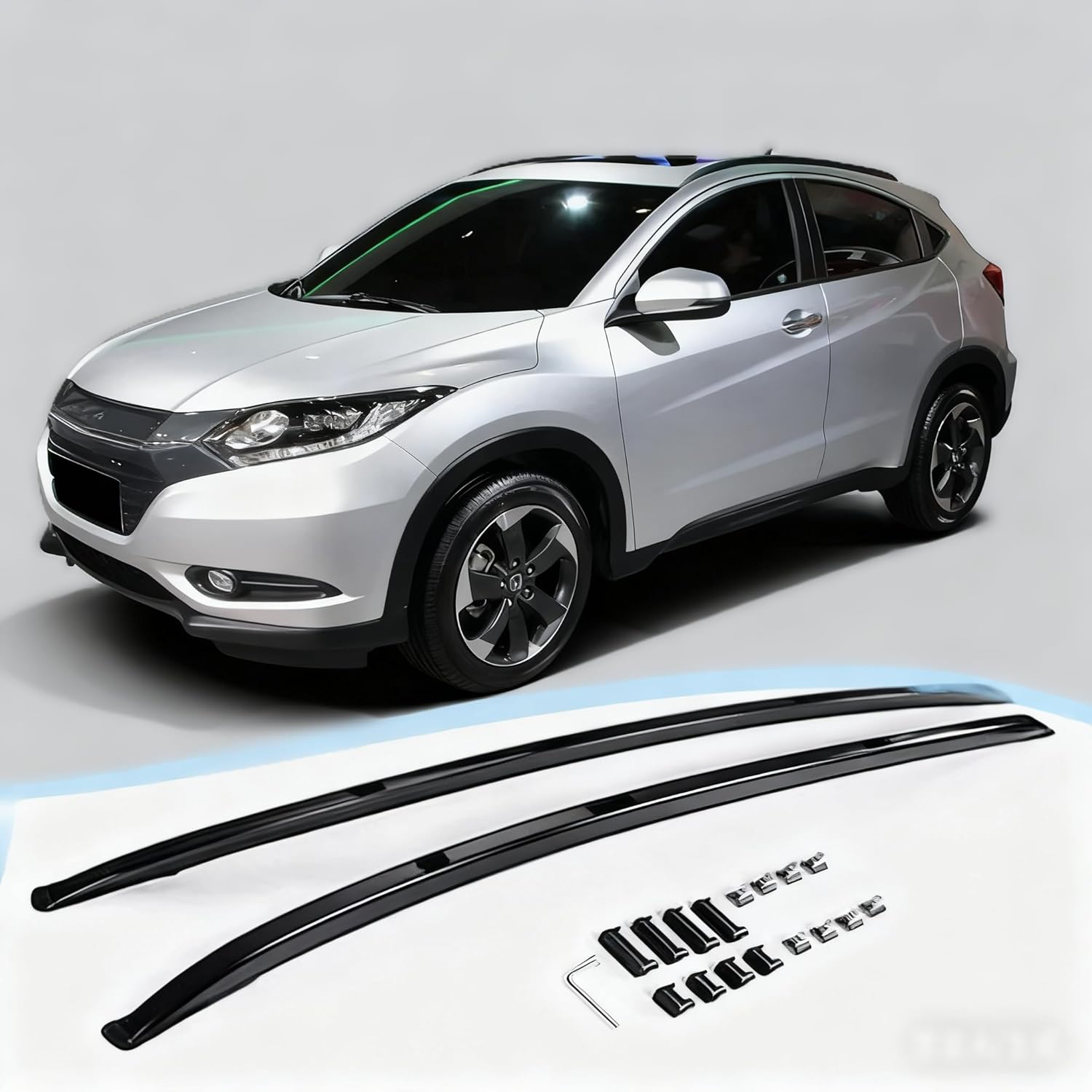 Roof Rack Cross Bars for Honda CRV CR-V 2017-2021 | 2Pcs Black Aluminum Rooftop Cargo Crossbar Carrier Side Rail Bar Rack Rail, No Drilling Required (S Crossbar&Roof Rail)