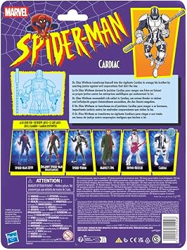 Marvel Legends Series Cardiac, Retro Cardback Spider-Man Comics Collectible 6-Inch Scale Action Figure