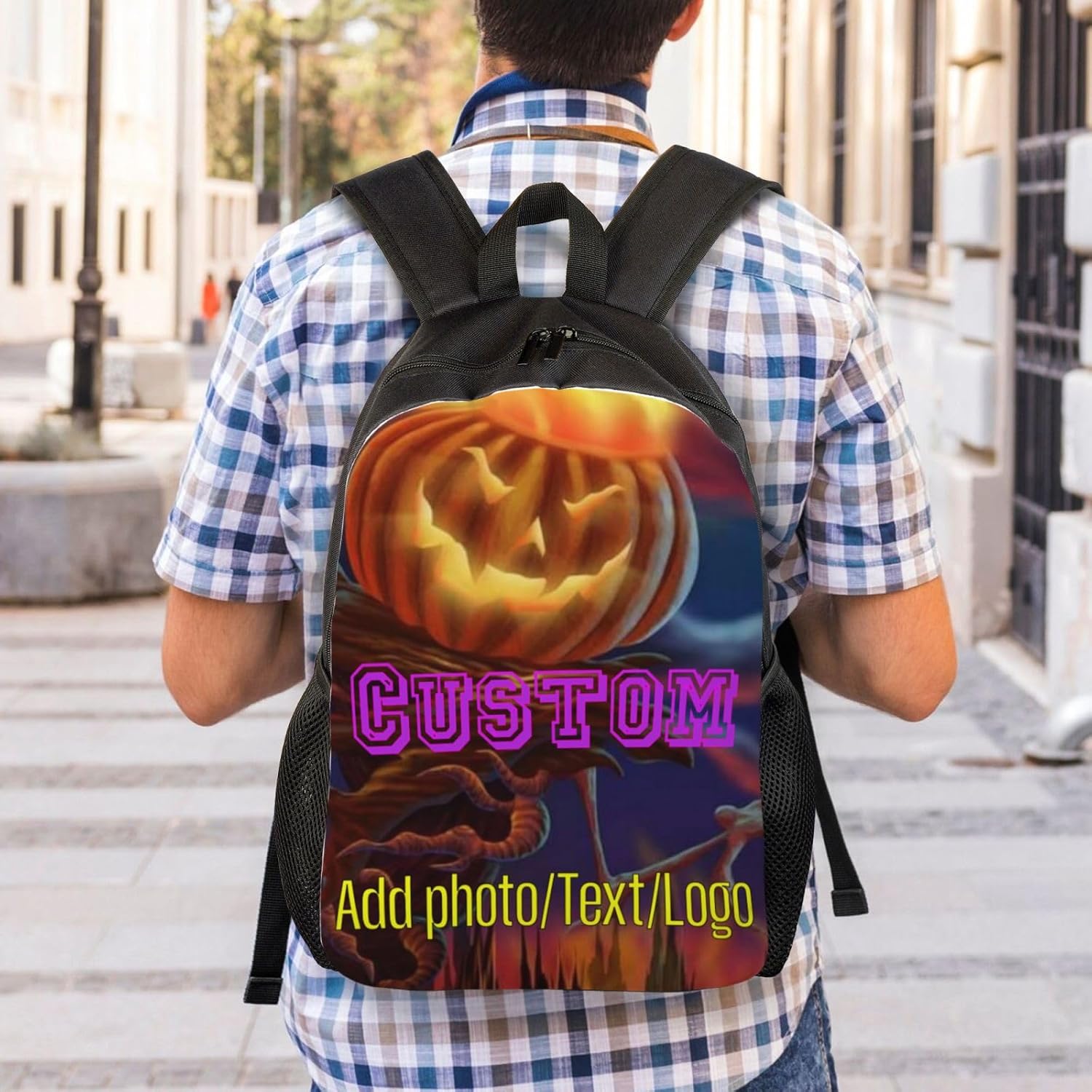 Custom Backpack for men women, Custom Personalized Imag/Text Backpack, Customize Laptop Backpack Casual Travel Backpack style5