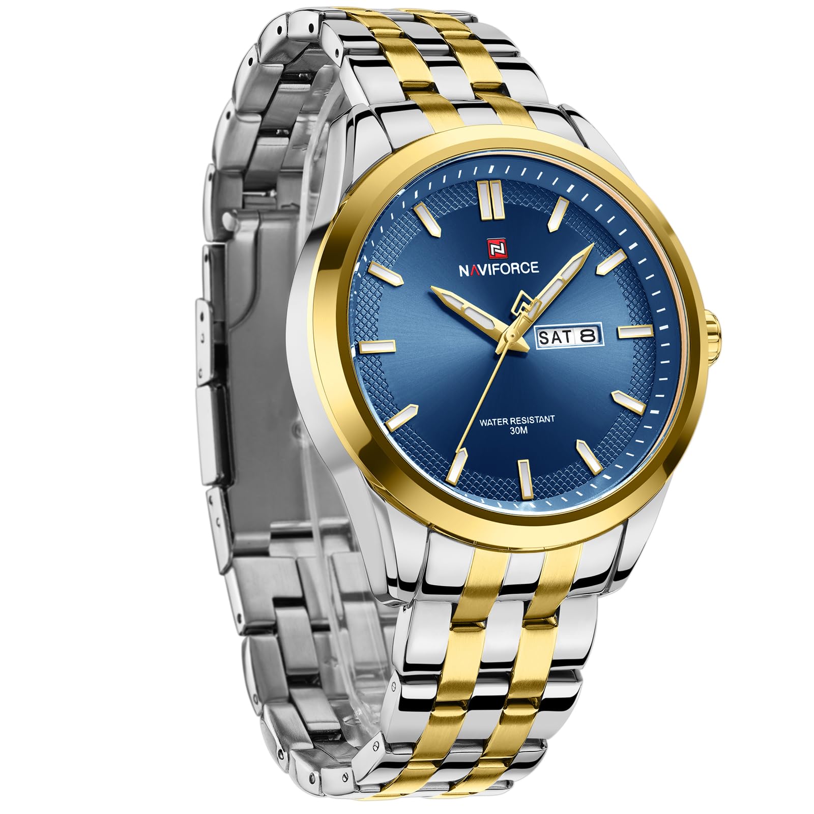 NAVIFORCE Luxury Business Wrist Watches Minimalist Auto Day-Date Calendar Display Stainless Steel Waterproof Japanese Movement Watch (B0BBZNV1VS) Amazon Price History, Amazon Price Tracker