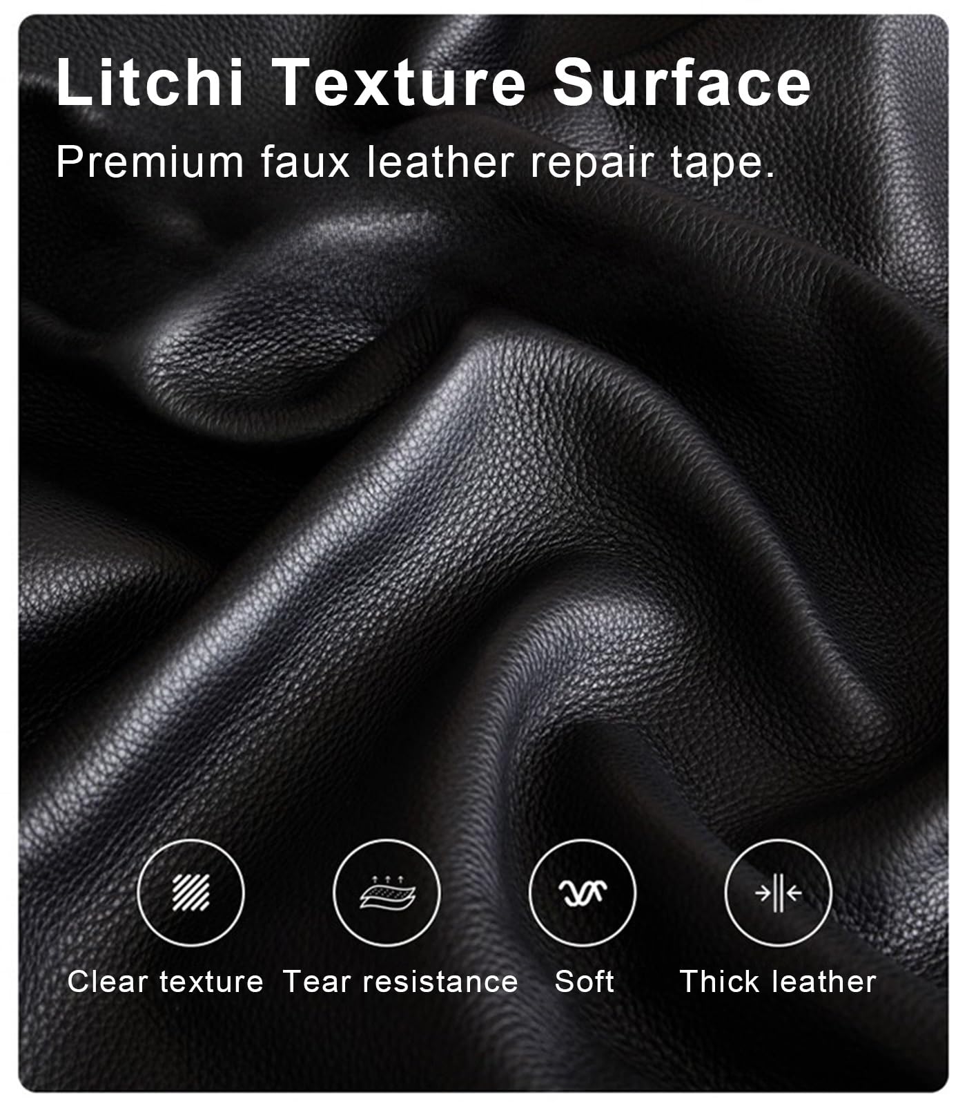 Simili Cuir Autocollant Kit De Réparation Multi-usages pour Cuir: Patchs Synthétiques Découpables pour Canapés, Sièges Auto, Sacs Et Vestes(19x78in)