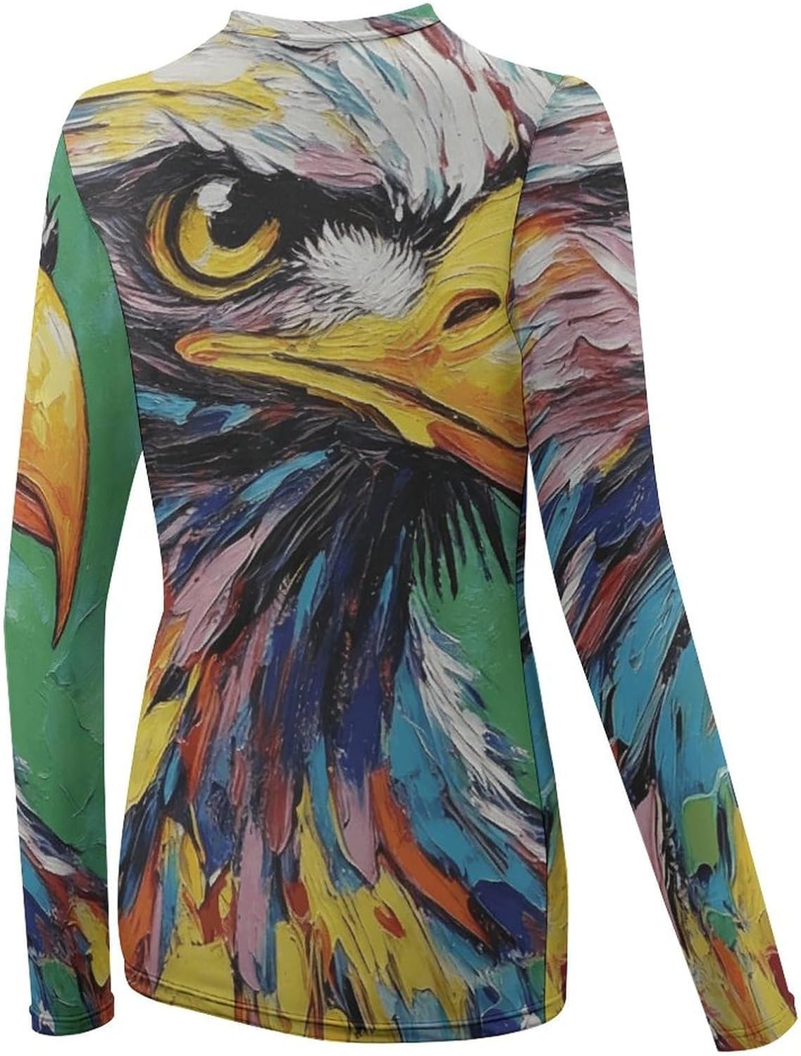 Animal Eagle Rash Guard for Women UPF 50+ UV Sun Protection | Long Sleeve Workout Top Quick Dry Athletic Hiking Shirt Moisture Wicking Swim Shirt for Running, Cycling, Swimming
