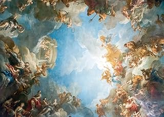BELECO 7x5ft Fabric Palace of Versailles Backdrop Ceiling Painting in Hercules Room of The Royal Chateau Versailles Paris France Photography Background Wall Murals Studio Photo Props Wallpaper