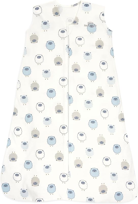 HALO SleepSack, 100% Cotton Wearable Blanket, Swaddle Transition Sleeping Bag, TOG 0.5, Sleepy Sheep, Small, 0-6 Months