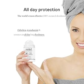 nakd. Thai Crystal Deodorant Stone - 2 Salt Crystal Deodorant Sticks, 4.25 oz. Regular + 2.5 oz. Travel Size - All Natural Unscented and Aluminum Free for Women & Men
