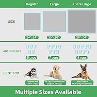 Vista 6 de Almohadillas de carbón para cachorros de 28 x 34 pulgadas (30 unidades), almohadillas de carbón activado extra grandes, almohadillas para orina a