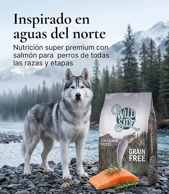 Foto 2 de 8 de Pienso para Perros Sin Cereales con Salmón Fresco Grain Free Natural 3 Kg