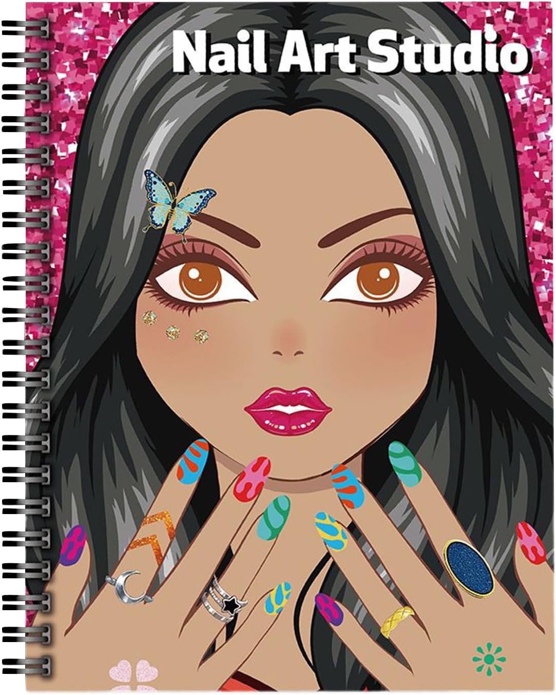 Activity Book with Stickers for Children Adults, Children's Nail Makeup Set, Creative Coloring Notebook for Home, Travel, Nursery, Leisure