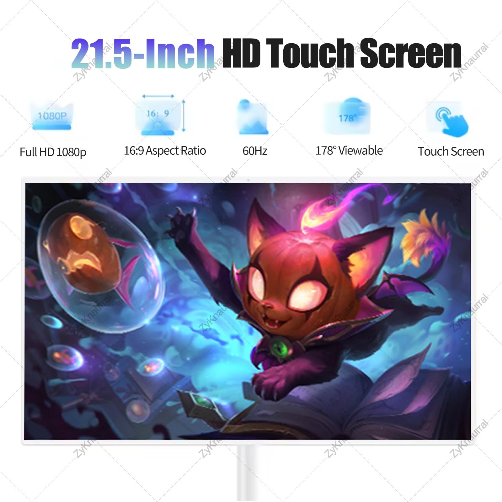 Smart TV portatile con touch screen FHD, sistema operativo Android, CPU Octa-Core, doppio altoparlante, lunga durata della batteria per casa e viaggio