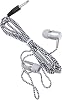H-169 3.5mm MP3 MP4 Wiring Subwoofer Braided Cord, Headphones with Wheat Wire Control(Silver)