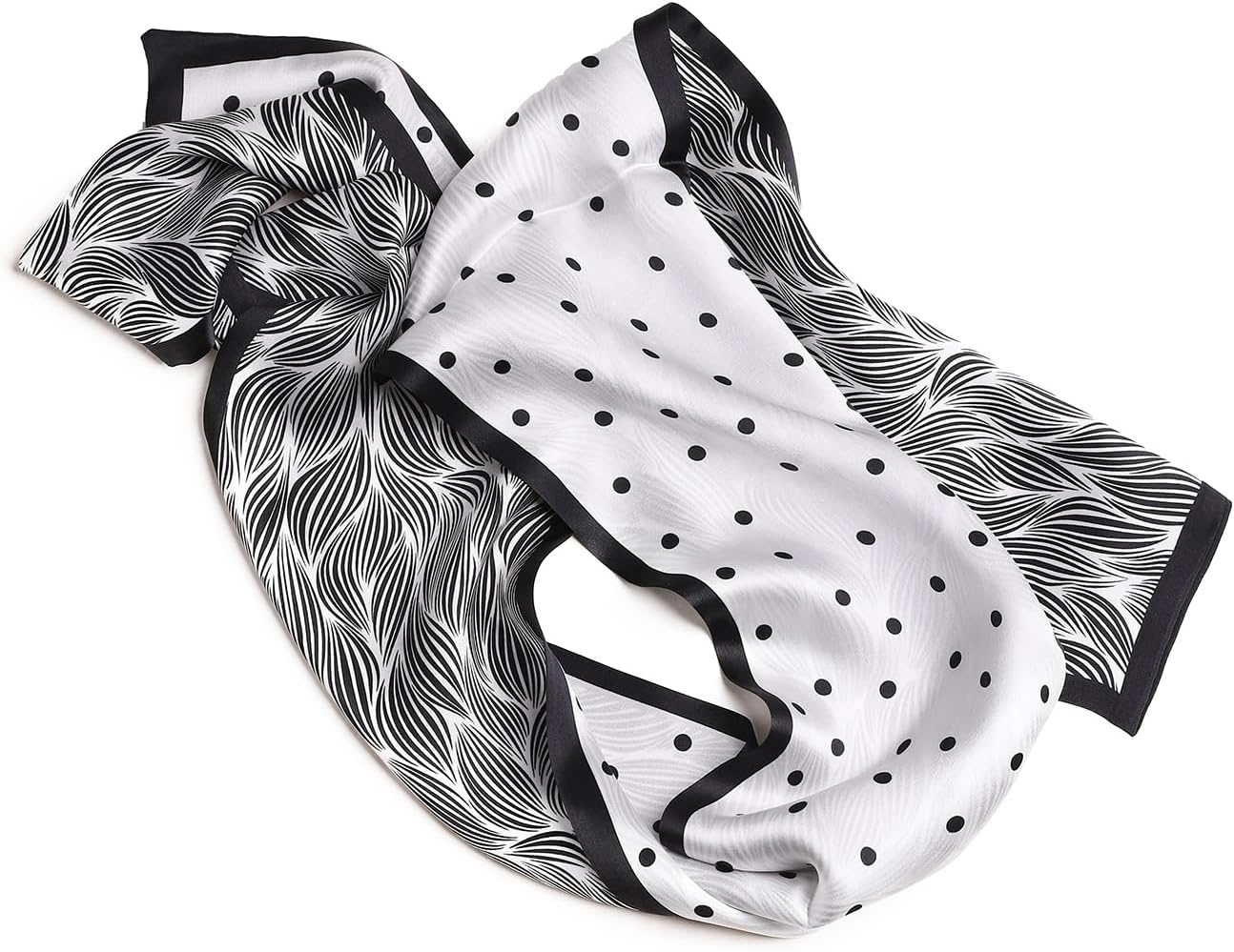 Women's 100% Pure Mulberry Silk Scarf Double Sided Rectangle Tie Head Neck Waist Strip
