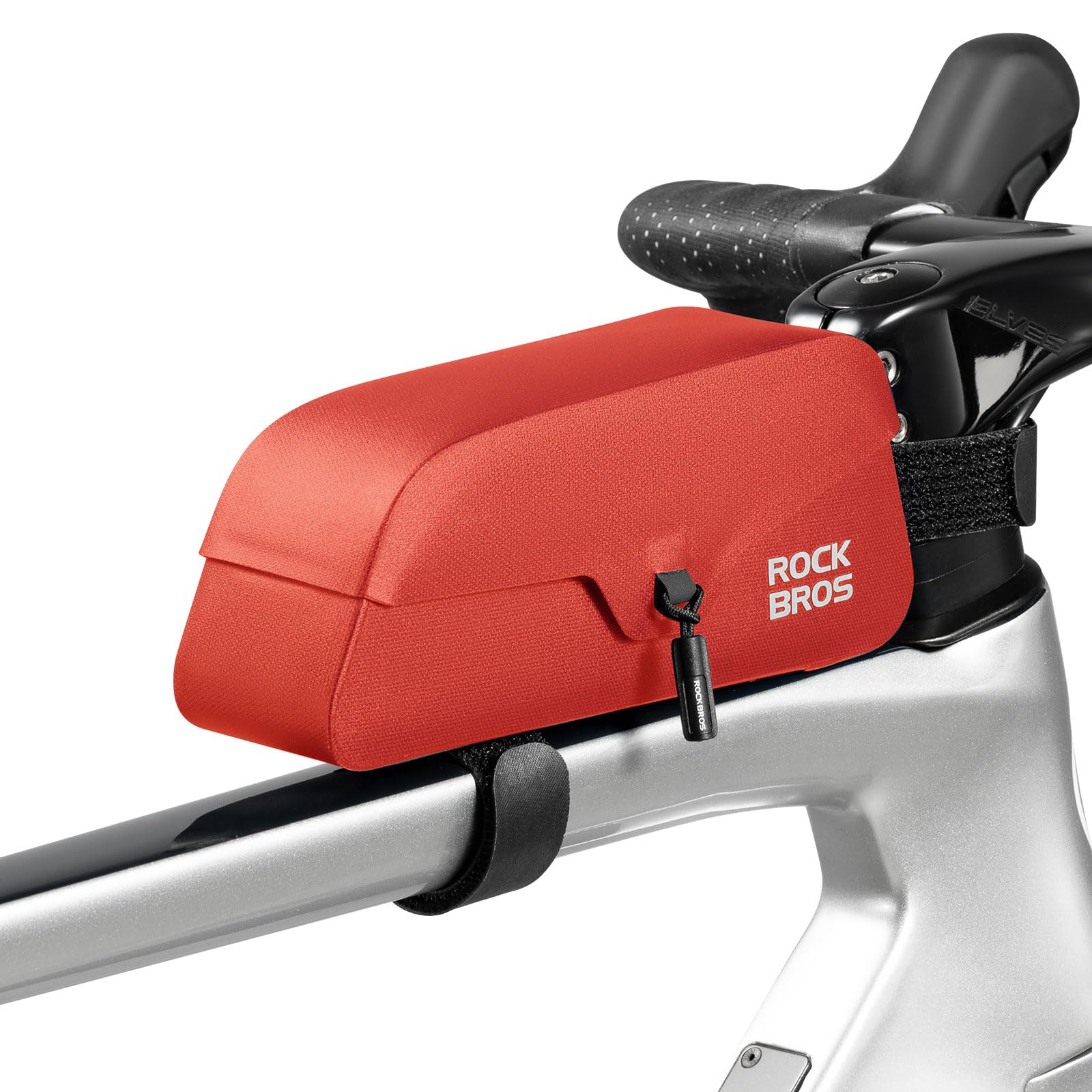 ROCKBROS 100% Waterproof Bike Top Tube Bag with Magnetic Lid, Zipless Bike Frame Triangle Bag Durable and Lightweight 0.6L/0.9L, Suitable for Gravel Bikes, Road Bikes and MTB