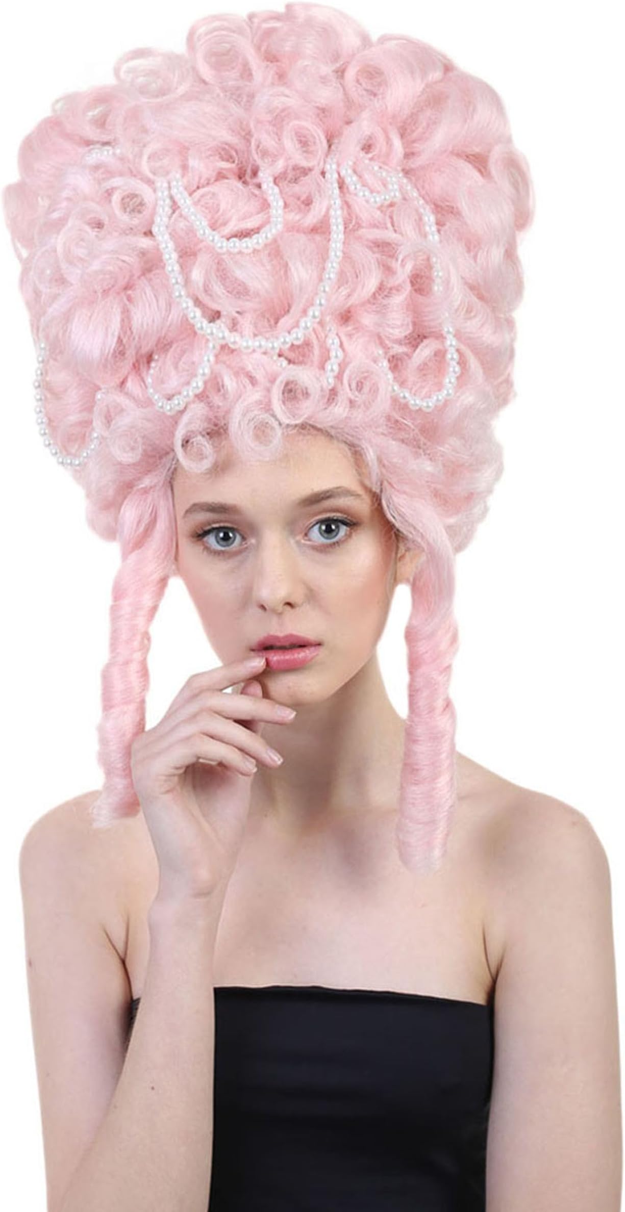 WIG ME UP – 91019-ZA89 Man Gents Lady Party Wig Halloween Fancy Dress Baroque Noble Aristocrat Lord Curls Long Ponytail Blond - View #4
