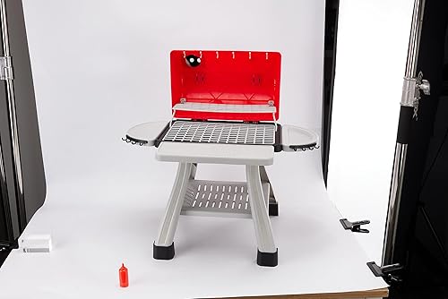 Miniatura 5 de Juego de barbacoa para niños, juego de cocina con accesorios, rojo y gris