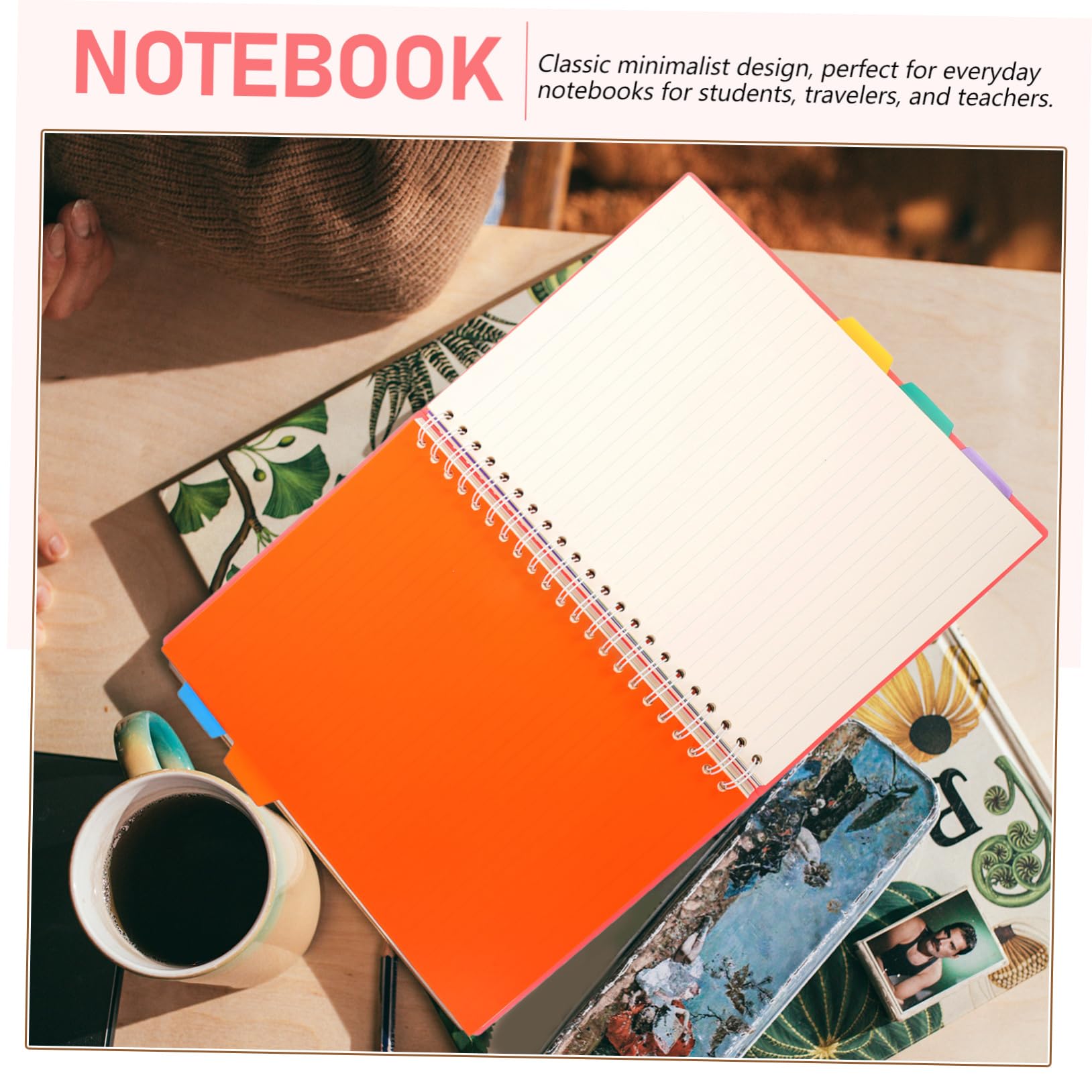 SHINEOFI Carnet à Spirale Bloc-notes de Bureau Lignes Écriture Format Pratique Carnet de Notes pour Étudiants et Employés