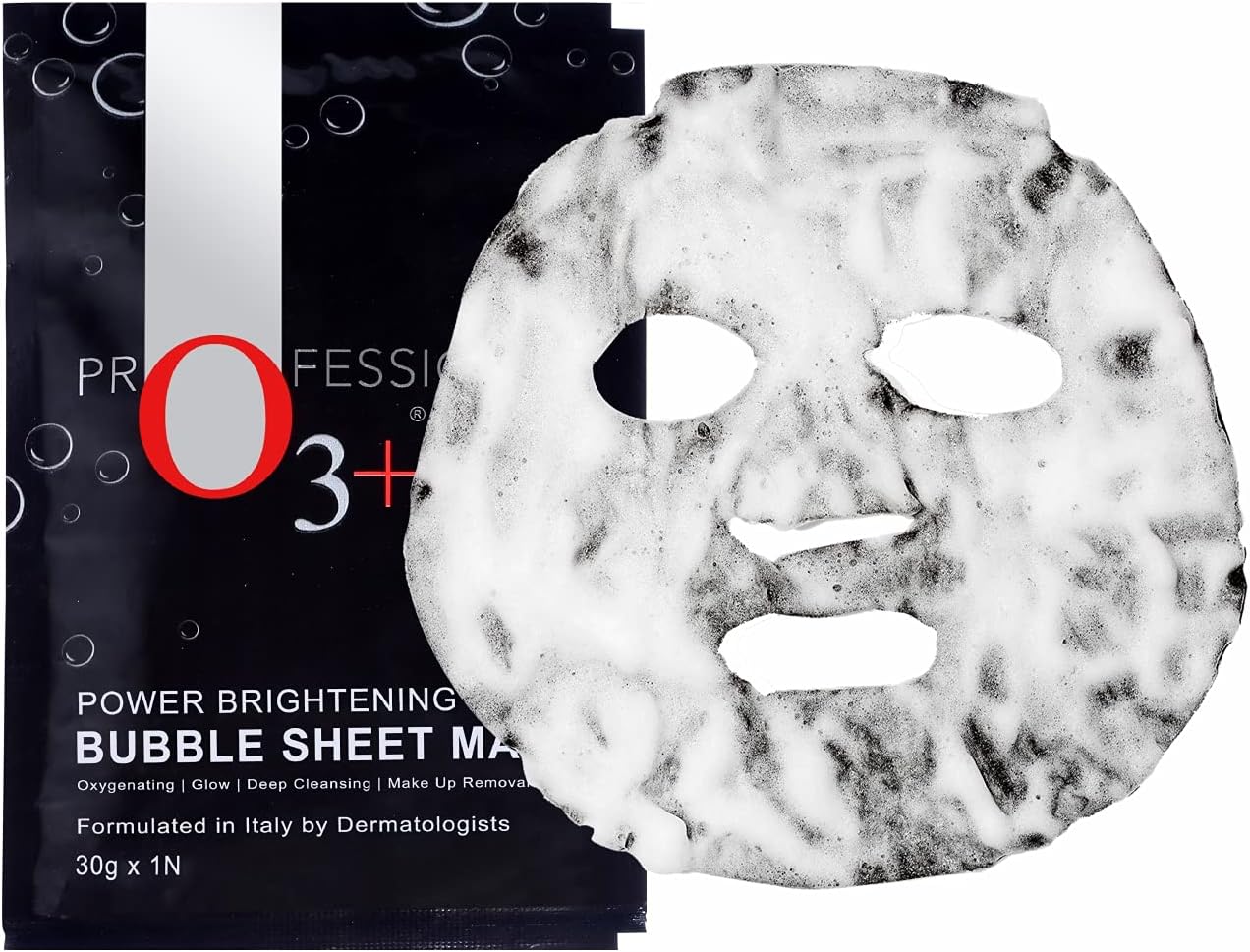 Power Brightening Bubble Sheet Mask for Deep cleansing and glowing skin (30gm,Pack of 1)