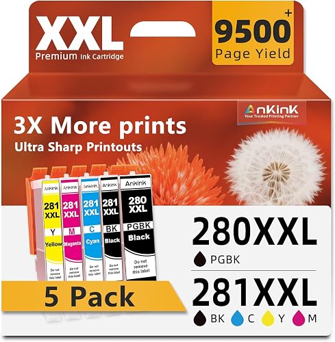 280XXL 281XXL Ink Cartridges Replacement for Canon 280 281 Ink Cartridges