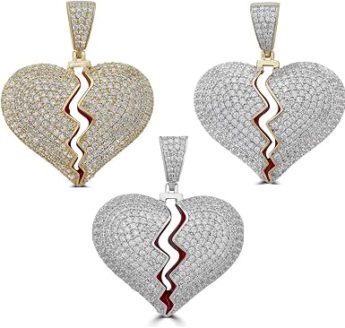 Solid 925 Sterling Silver Iced Out 