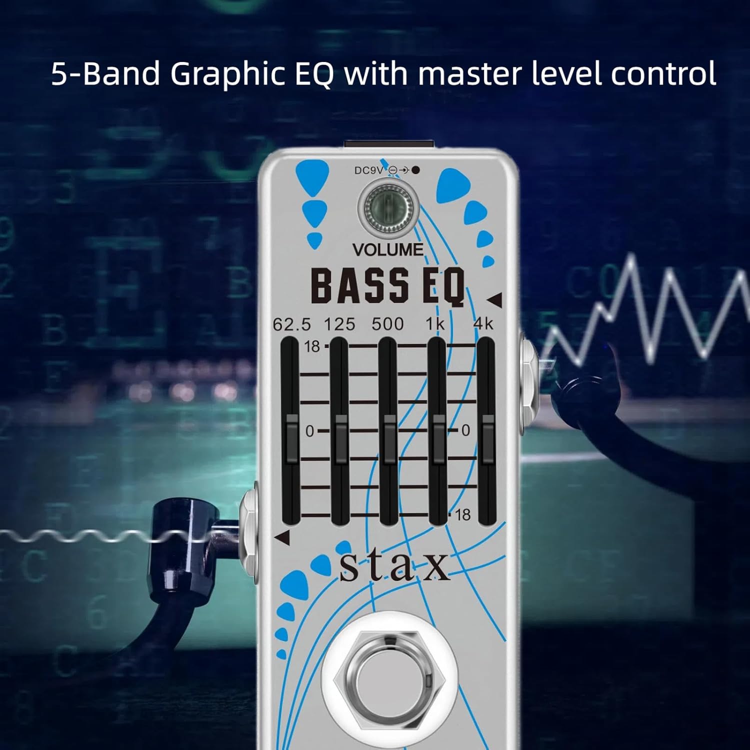 Stax Equalizer Guitar Pedal Analog 5 Band Graphic EQ Guitar Effects Pedals True Bypass