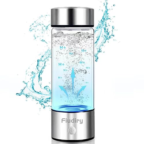 Fiudiry Botella de generador de agua de hidrógeno un generador de agua portátil que mejora la salud con tecnología SPE PEM