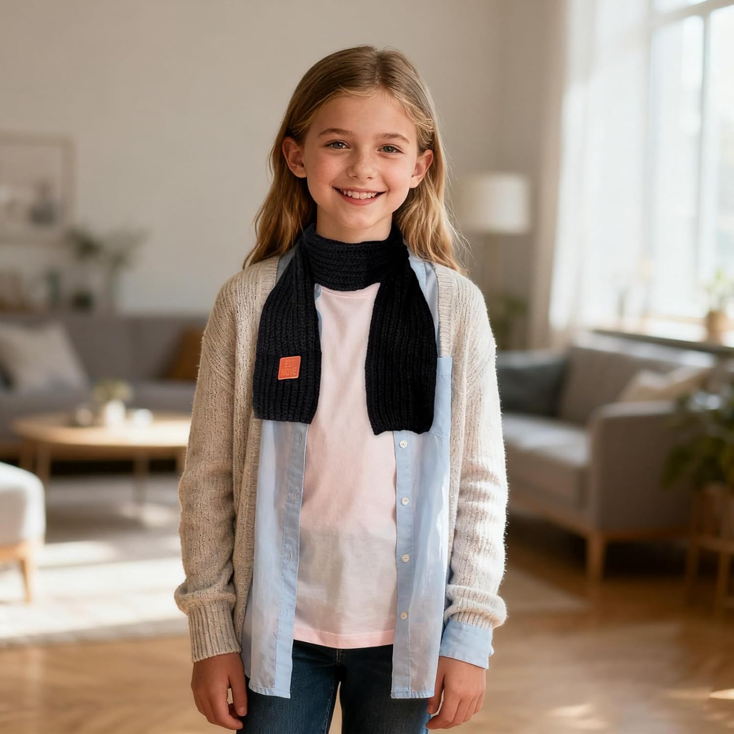 2 Pcs Warm Kids Winter Knit Scarves Toddler Knitted Warm Scarf Neck Warmer for Boys Girls - Image 5