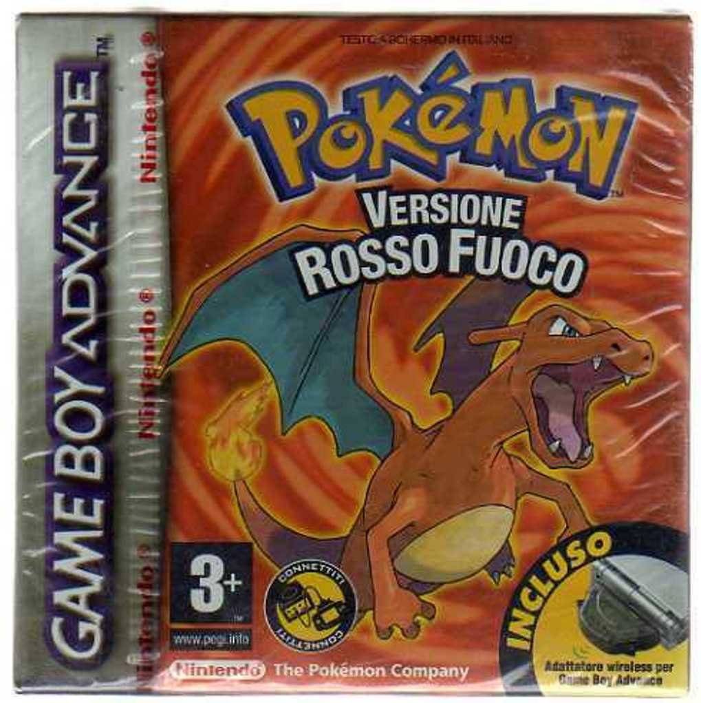 GAME BOY ADVANCE Pokemon VERSIONE Rosso Fuoco Nuovo